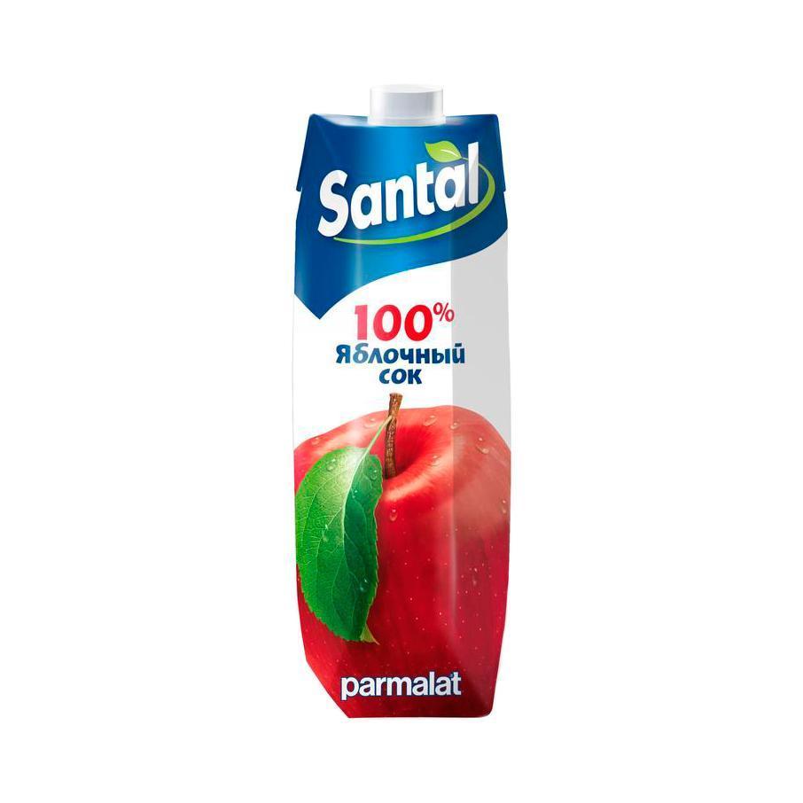 Сок Santal яблочный 1 л., тетра-пак