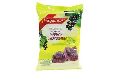 Мармелад Ударница со вкусом черной смородины 325 гр, флоу-пак