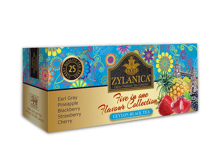 Чай Zylanica Ассорти черный, 25 пакетов, 50 гр., картон