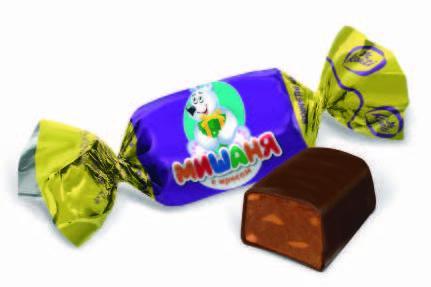 Конфеты Konti Мишаня с ирисом 1 кг., флоу-пак