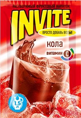 Напиток растворимый Invite Кола 9 гр., флоу-пак