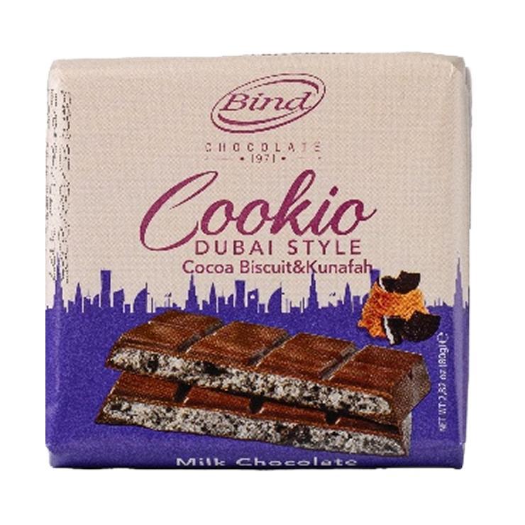 Шоколад Bind молочный с начинкой из кремового печенья с какао и кадаифом 80 гр., обертка