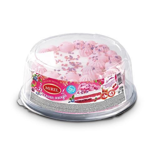 Торт Mirel Русская ягода 680 гр., пластиковая упаковка