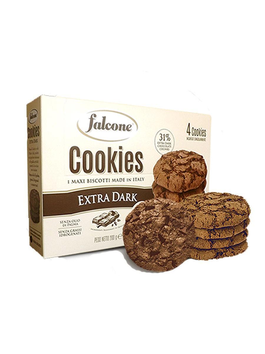 Печенье сахарное с темным шоколадом Cookies,Falcone, 200 гр., картон