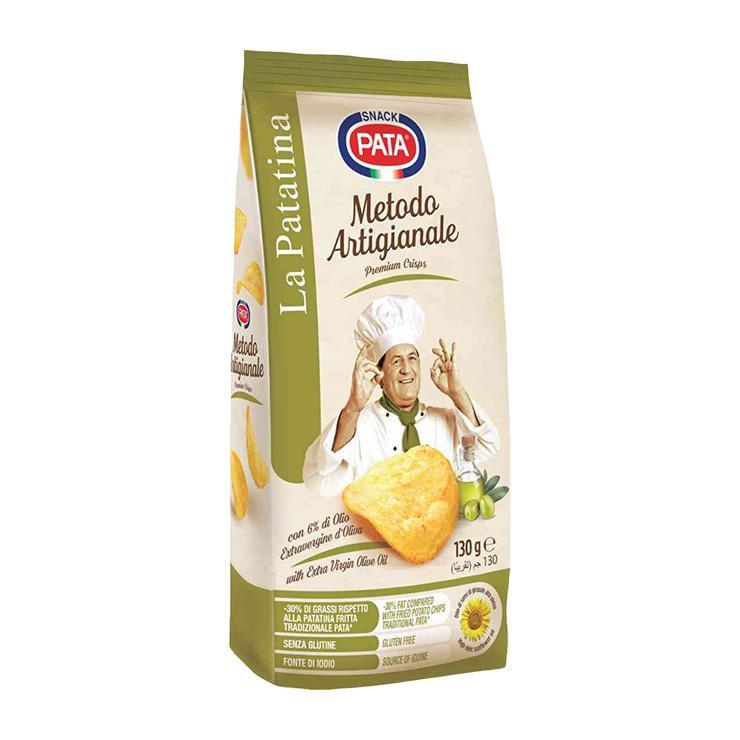 Чипсы из натурального картофеля Pata с оливковым маслом и солью 130 гр., флоу-пак