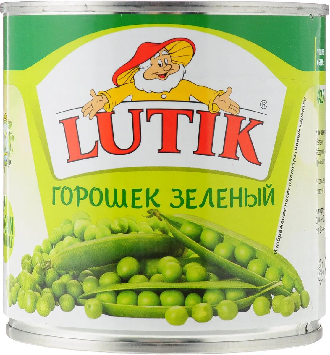 Горошек Lutik зеленый 425 мл., ж/б