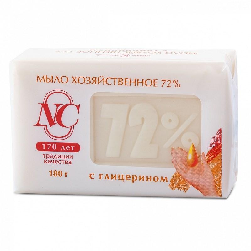 Мыло хозяйственное 72% с глицерином, Невская Косметика, 180 гр., Пластиковая упаковка