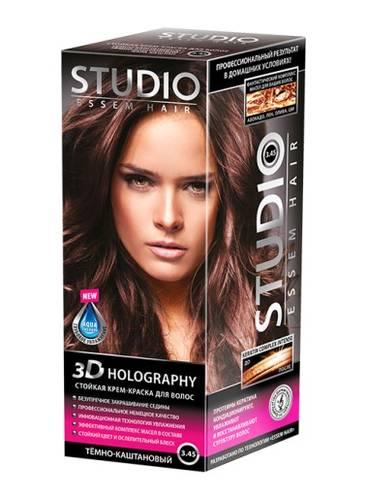 Крем-краска для волос тон 3.45 Темно-каштановый Studio Professional 3D Holography