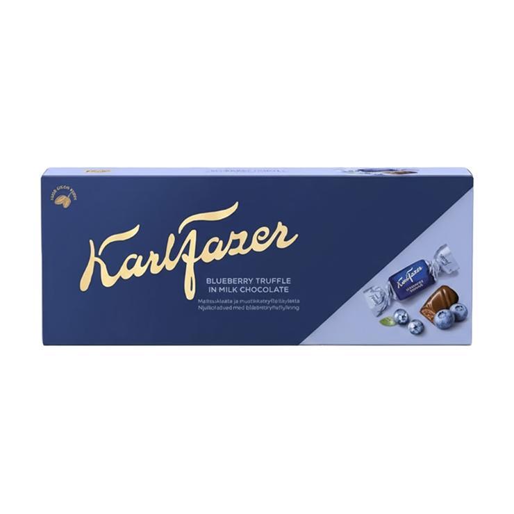 Конфеты Fazer karl из молочного шоколада с черничной трюфельной начинкой 250 гр., картон