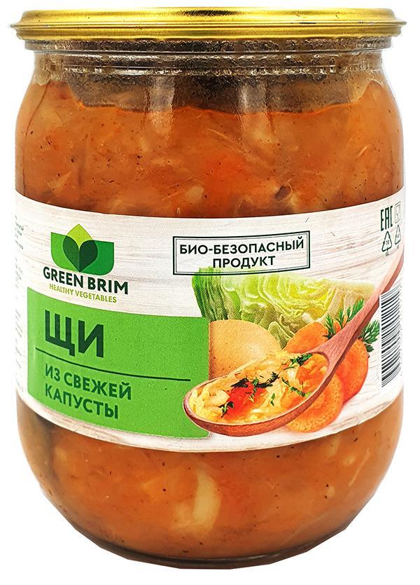 Суп Green Brim Щи из свежей капусты 500 гр., стекло