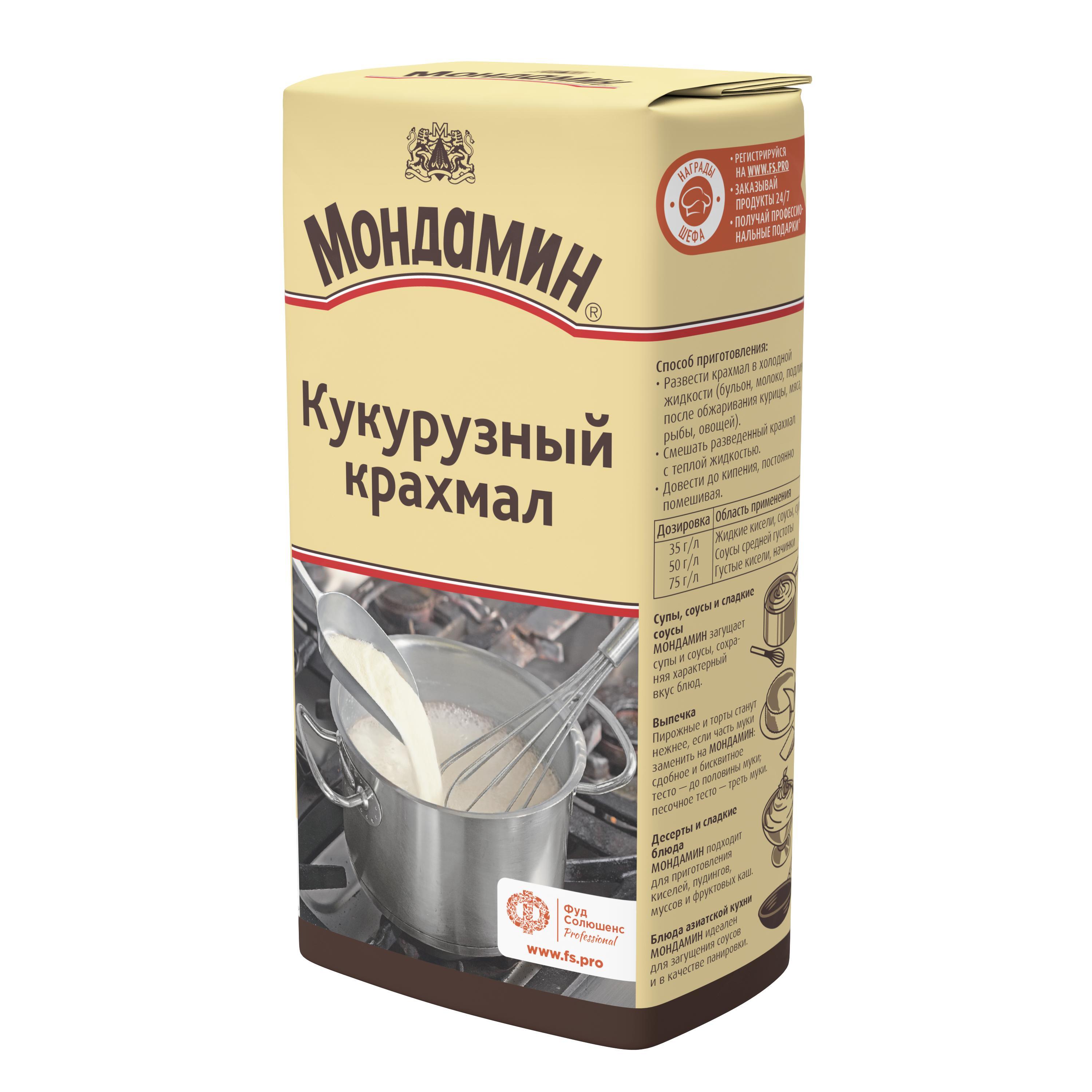 Крахмал кукурузный Мондамин 500 гр., картон