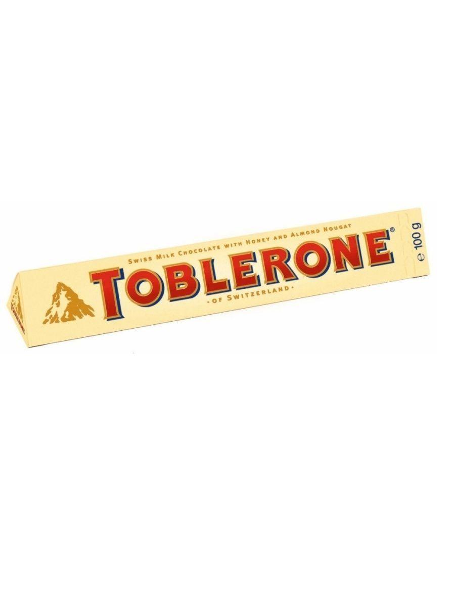 Шоколад Toblerone молочный мед миндаль 100 гр., картон