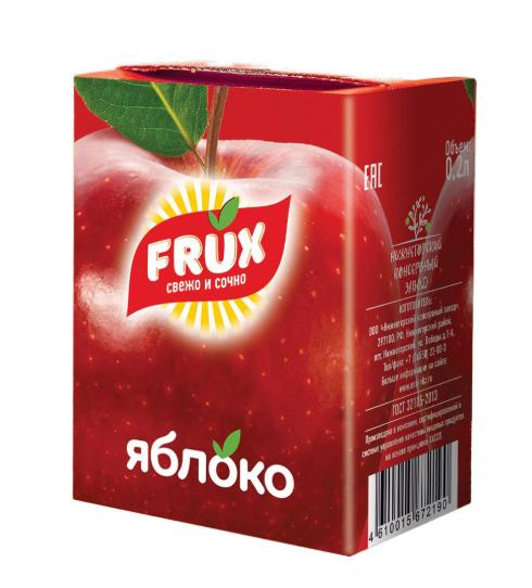 Напиток сокосодержащий FRUX яблоко 200 мл., тетра-пак