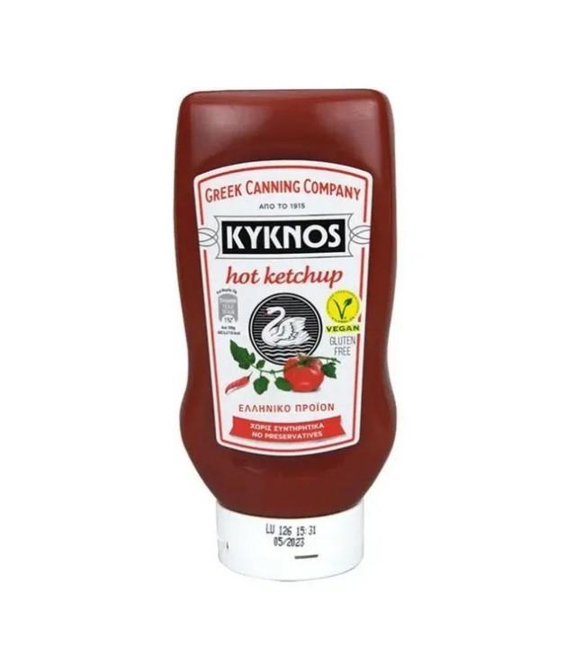 Кетчуп Kyknos томатный острый 560 гр., ПЭТ