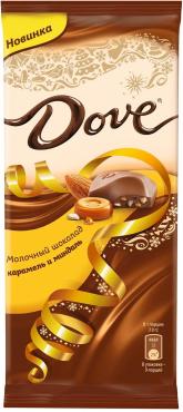 Шоколад молочный карамель-миндаль, , Dove, 90 гр., флоу-пак