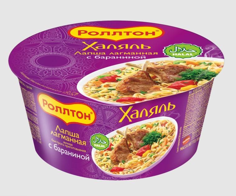 Лапша быстрого приготовления Роллтон по-домашнему лагман с бараниной 90 гр., стакан