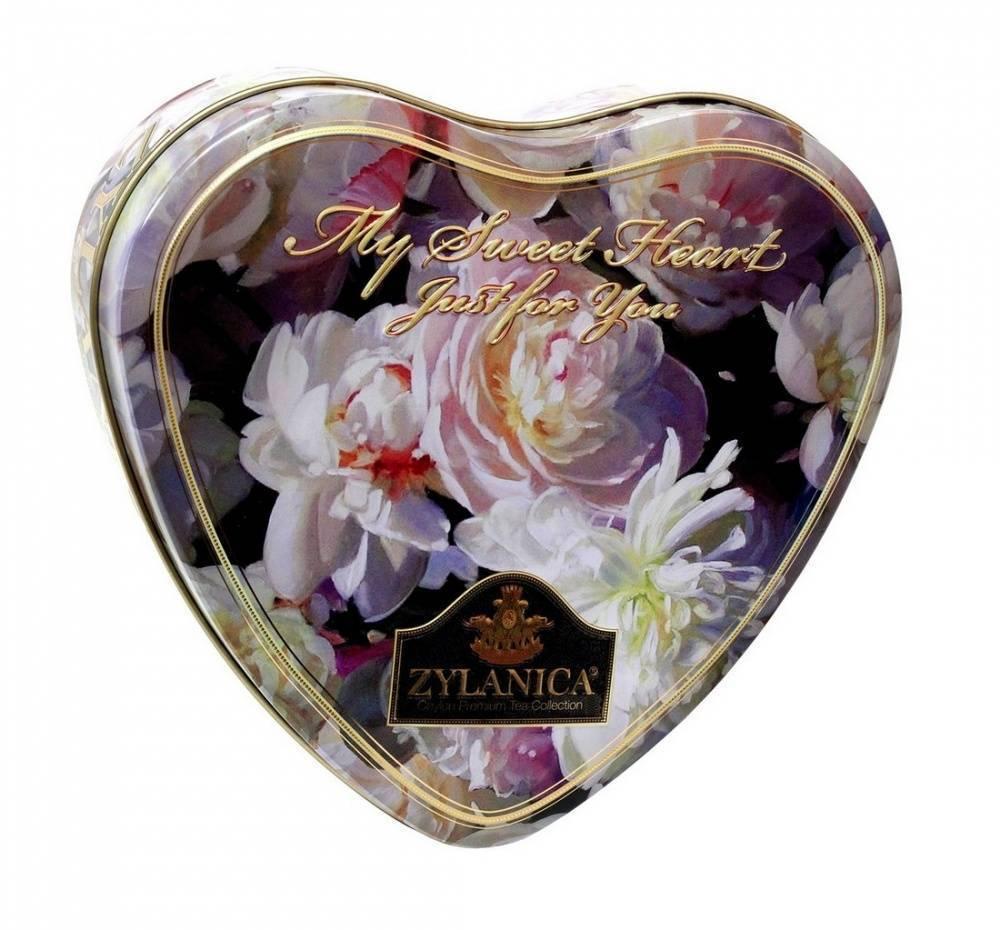 Чай Zylanica My sweet Heart just for you, Сердце, Floral Super Pekoe, черный, 100 гр., ж/б