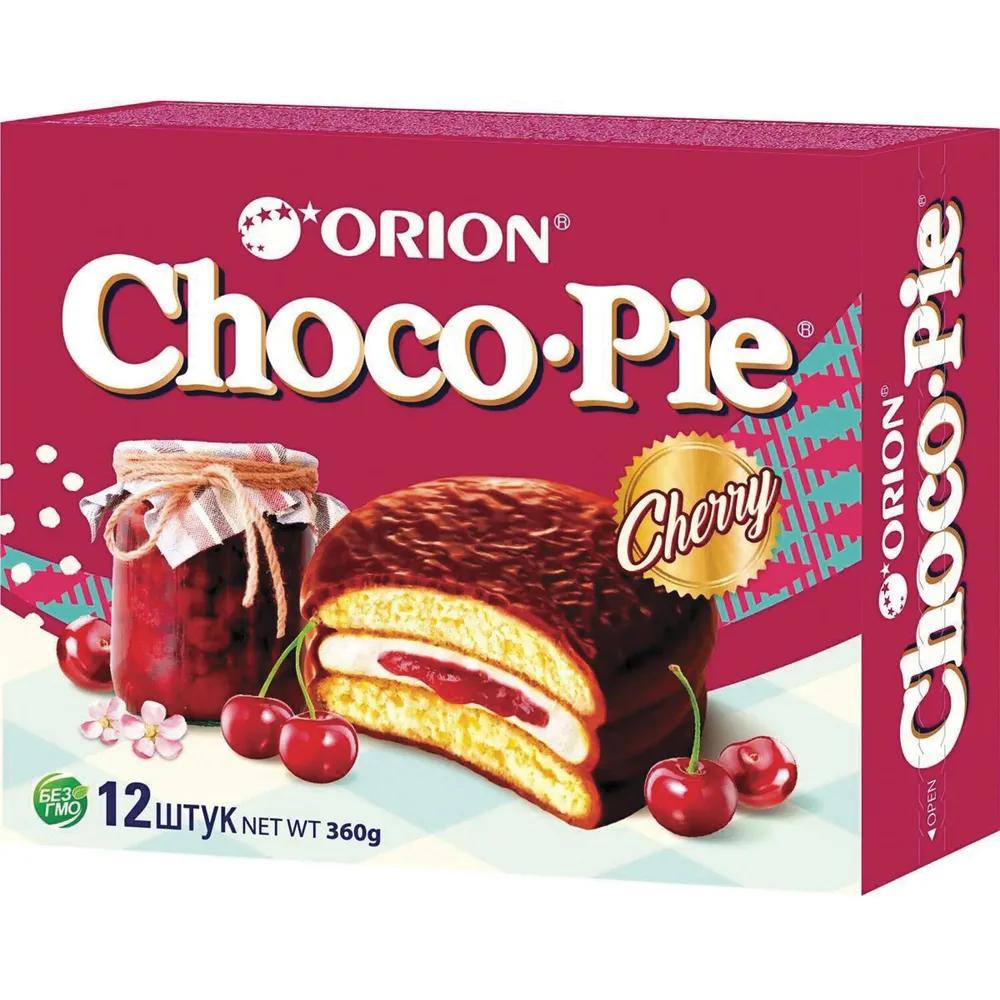 Пирожное Orion Choco Pie Cherry 12 штук 360 гр., картон