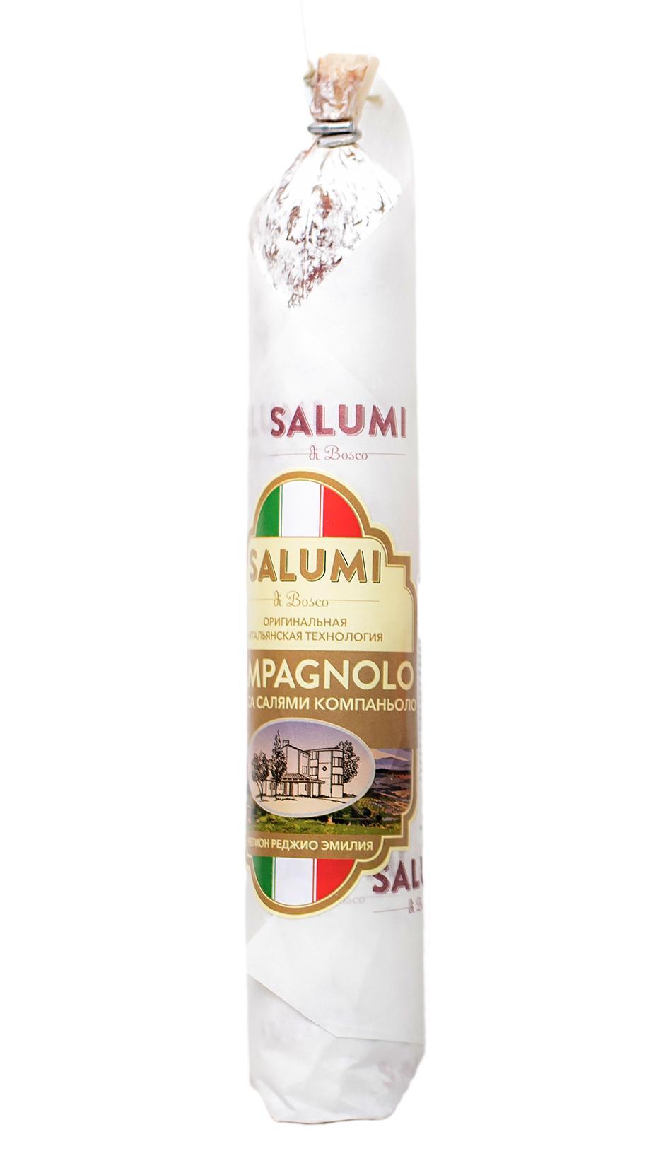 Колбаса сыровяленная полусухая Салями Кампаньоло, Salumi di Bosco, 200 гр., пакет