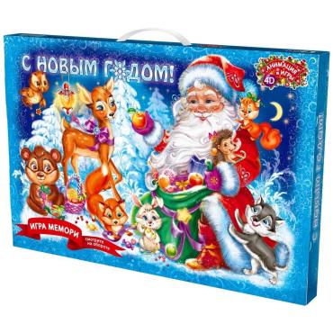 Новогодний подарок Календарь мешок подарков Красный Октябрь 1 кг., картонная коробка