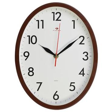Часы Рубин Классика настенные овал 22,5х29см корпус коричневый