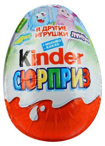 Шоколадное яйцо Kinder Surprise 20 гр., обертка
