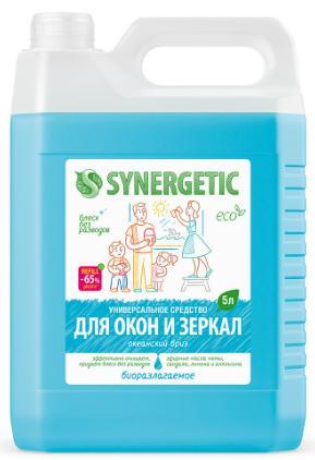 Средство для окон и зеркал Synergetic Океанский бриз 5 л., ПЭТ