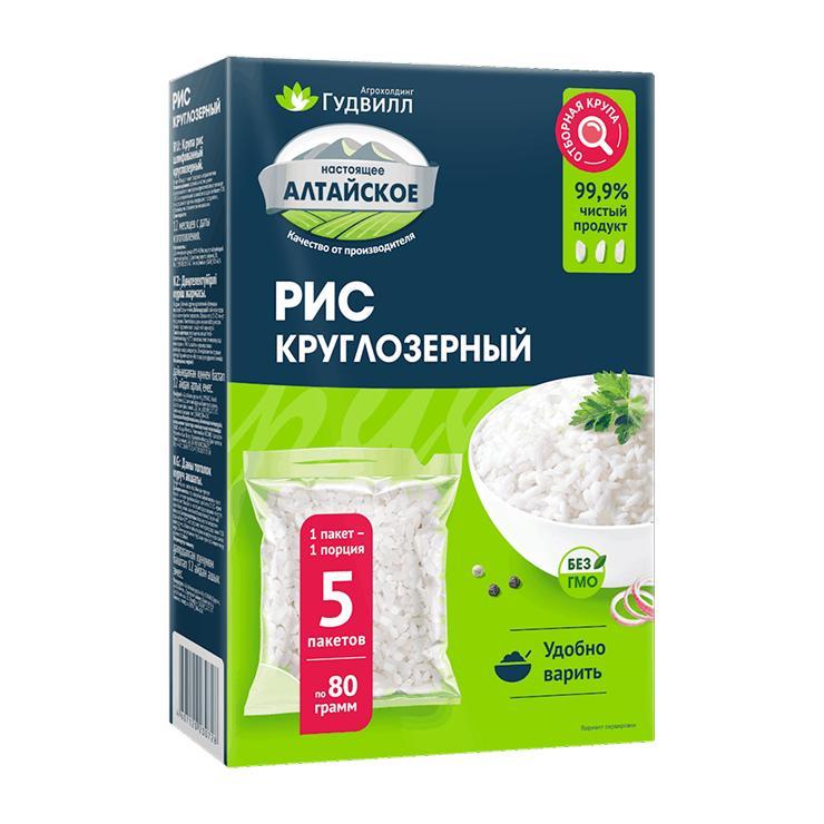 Рис шлифованный круглозерный, Гудвилл, 400 гр., картон