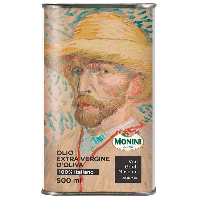 Масло Monini Van Gogh collection olive portrait Портрет оливковое E.V. 500 мл., ж/б