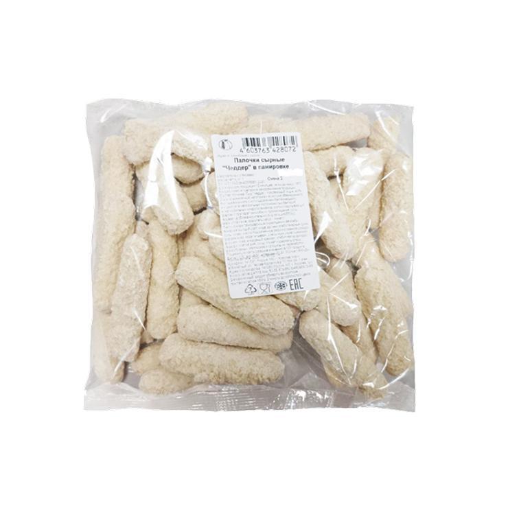 Палочки сырные Фрост-А чеддер в панировке 1 кг., флоу-пак