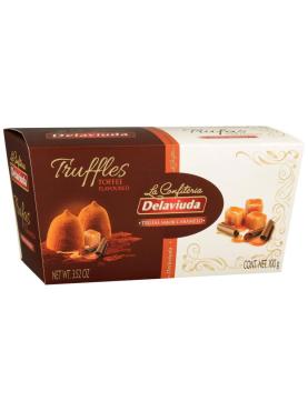 Трюфели Delaviuda из молочного шоколада с карамелью 100 гр., картон