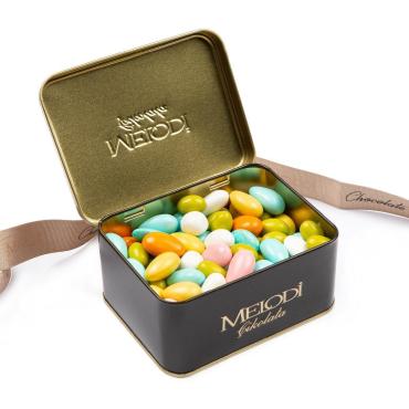 Набор драже Шоколадный Микс, MELODI, 300 гр., жестяная коробка