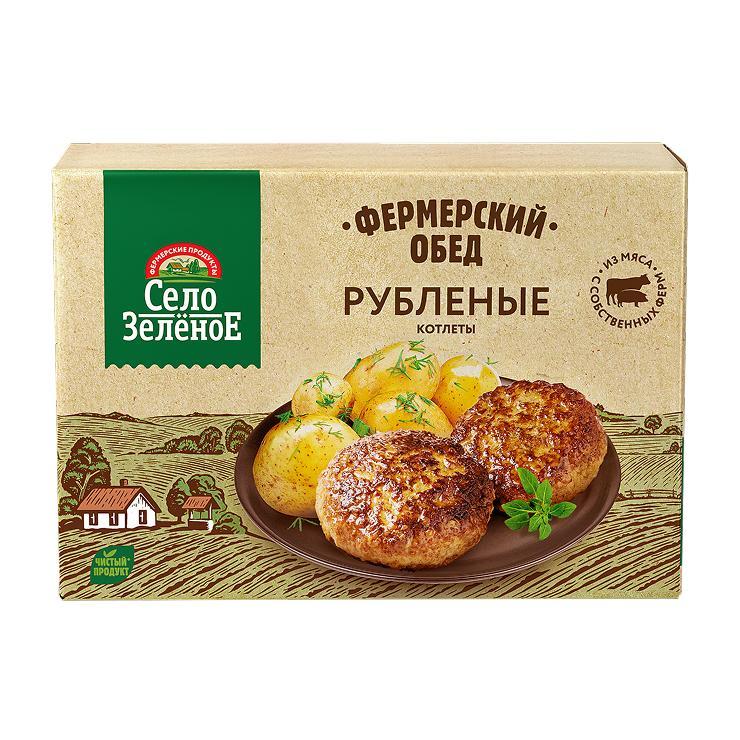 Котлеты Село Зелёное Рубленые замороженные 500 гр., картон