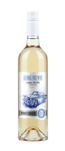 Вино CASA PETRU Пино Гриджио безалкогольное белое полусладкое 750 мл., стекло