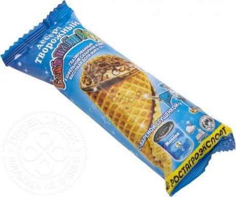 Десерт творожный Ростагроэкспорт с вареной сгущенкой 15% 60 гр., флоу-пак