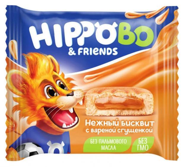 Пирожное HIPPO BO&friends бисквит с вареной сгущенкой 32 гр., флоу-пак