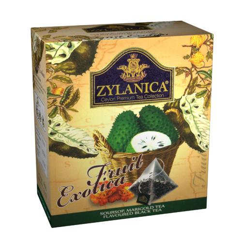 Чай Zylanica Fruit Exotica Soursop & Marigold черный, 20 пакетов, 40 гр., картон