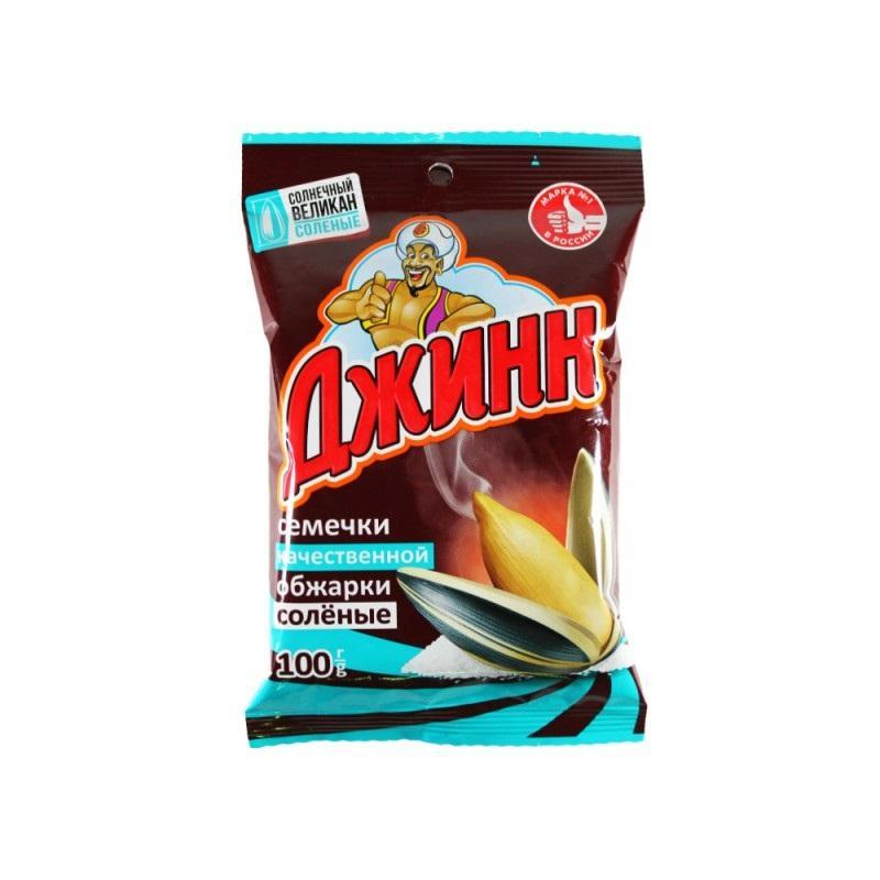 Семечки Солнечный великан с солью, Джинн, 100 гр., флоу-пак