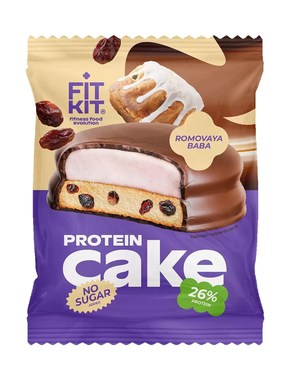 Печенье FIT KIT Protein Cake ромовая баба протеиновое 50 гр., флоу-пак