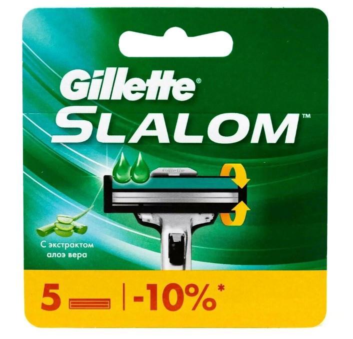 Кассеты для бритвы Gillette slalom plus 5 шт., блистер