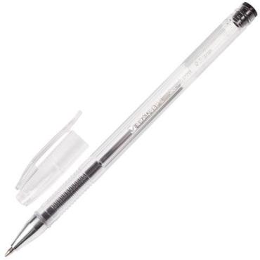 Ручка гелевая Brauberg Jet черная корпус прозрачный узел 0,5 мм линия письма 0,35 мм