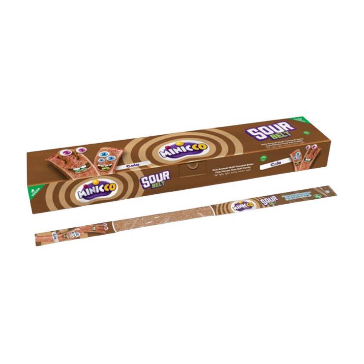 Мармелад кислый Minicco Sour Belt Cola кола лента 15 гр., пакет