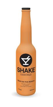 Напиток SHAKE COCKTAILS Секс на пляже слабоалкогольный газированный 7%, 330 мл., стекло