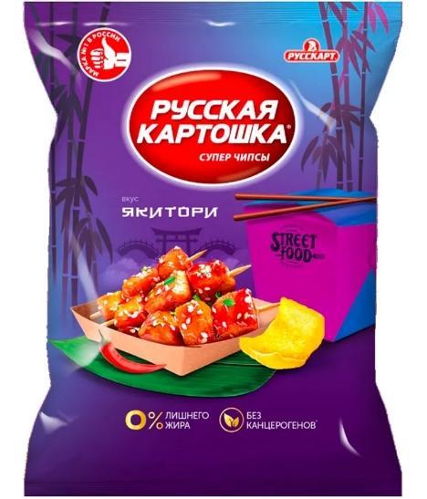 Чипсы картофельные Русская картошка Якитори 105 гр., флоу-пак