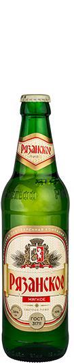 Пиво традиционное бочковое светлое пастеризованное, Рязанское, 450 мл., стекло