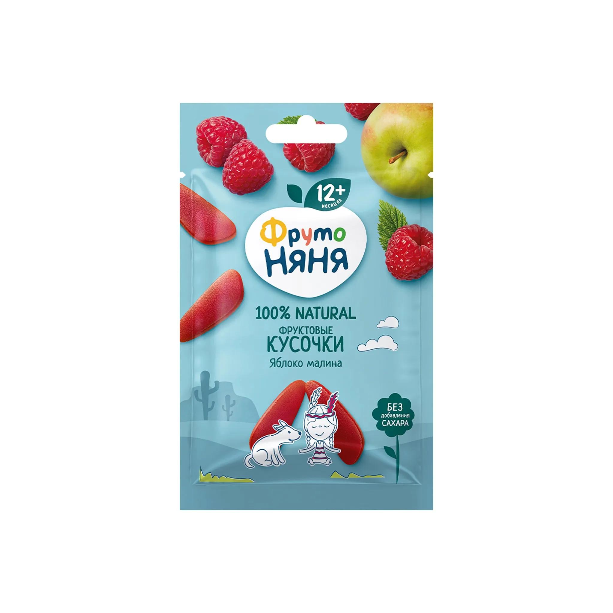 Фруктовые кусочки Фруто Няня из яблок малины 15 гр., флоу-пак