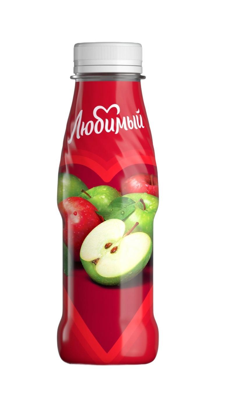 Напиток сокосодержащий Любимый яблоко 300 мл., ПЭТ