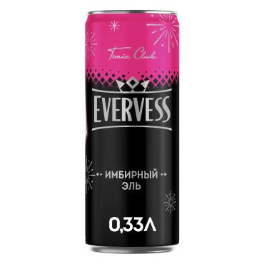 Напиток сильногазированный Evervess Имбирный Эль 330 мл., ж/б