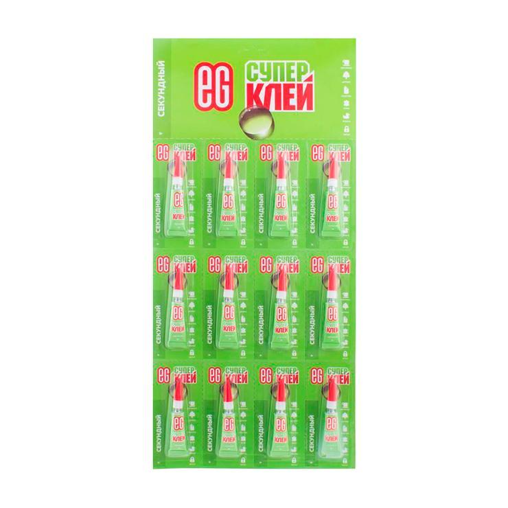 Клей Монолит EG секундный 3 гр. х 12 шт., блистер