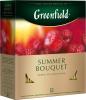 Чай Greenfield Summer Bouquet со вкусом и ароматом малины 100 пакетиков 200 гр., картон